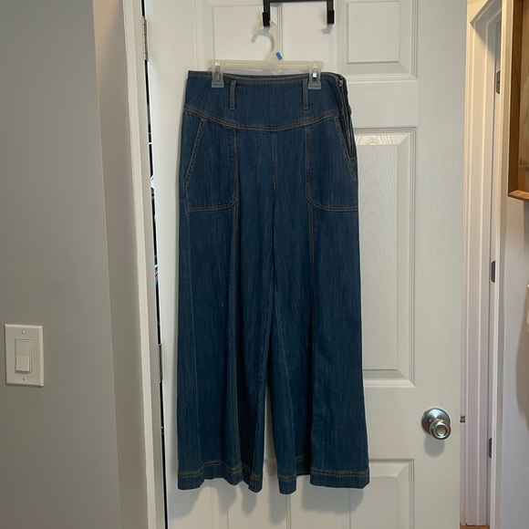 Anthropologie Pilcro Cropped Wide Leg Colette Pant - Picture 2 of 4